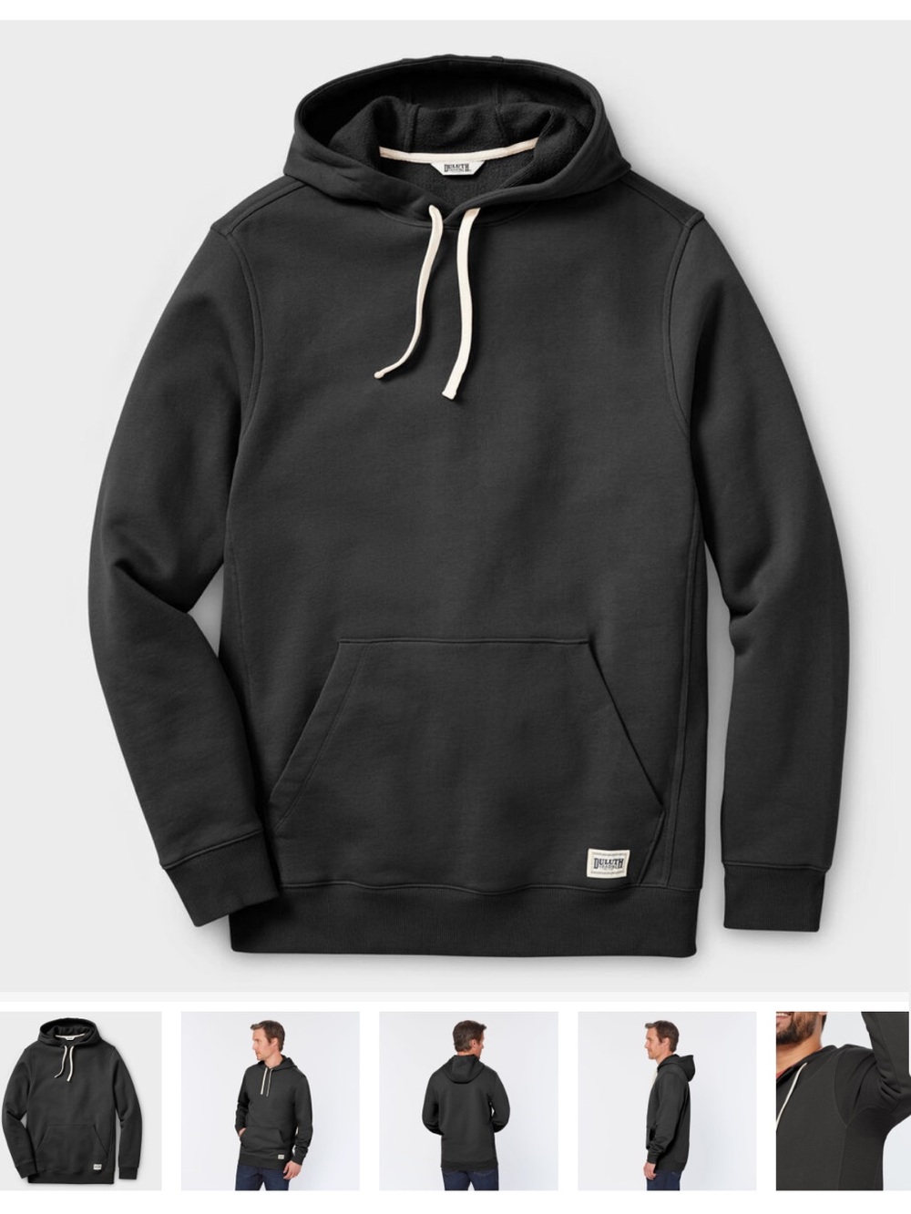 NWT Duluth Men's Souped-Up Sweats Pullover Hoodie Black